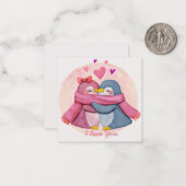 Niedlicher Valentinstag Mitteilungskarte (Vorderseite/Rückseite Beispiel)