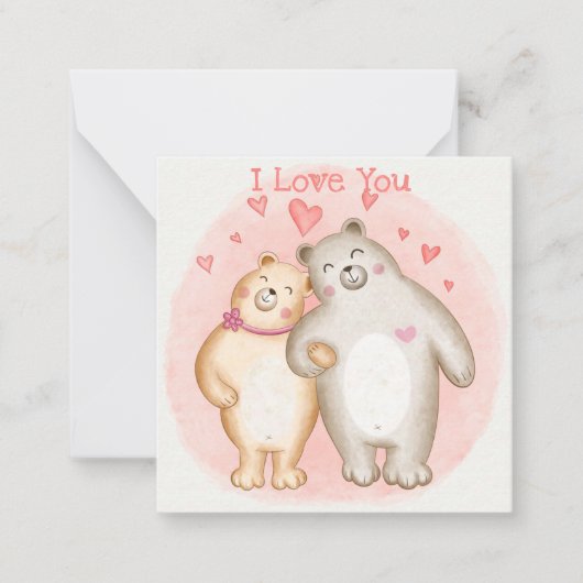 Niedlicher Valentinstag Mitteilungskarte (Vorderseite)