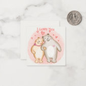 Niedlicher Valentinstag Mitteilungskarte (Vorderseite/Rückseite Beispiel)
