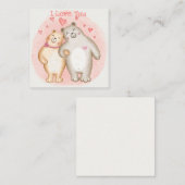 Niedlicher Valentinstag Mitteilungskarte (Vorne/Hinten)
