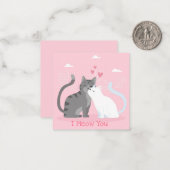 Niedlicher Valentinstag Mitteilungskarte (Vorderseite/Rückseite Beispiel)