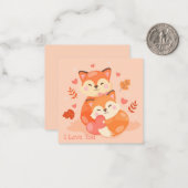 Niedlicher Valentinstag Mitteilungskarte (Vorderseite/Rückseite Beispiel)