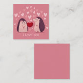 Niedlicher Valentinstag Mitteilungskarte (Vorne/Hinten)