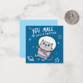 Niedlicher Valentinstag Mitteilungskarte (Vorderseite/Rückseite Beispiel)