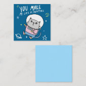 Niedlicher Valentinstag Mitteilungskarte (Vorne/Hinten)