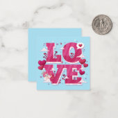 Niedlicher Valentinstag Mitteilungskarte (Vorderseite/Rückseite Beispiel)