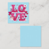 Niedlicher Valentinstag Mitteilungskarte (Vorne/Hinten)