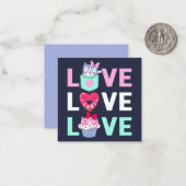 Niedlicher Valentinstag Mitteilungskarte (Vorderseite/Rückseite Beispiel)