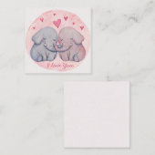 Niedlicher Valentinstag Mitteilungskarte (Vorne/Hinten)