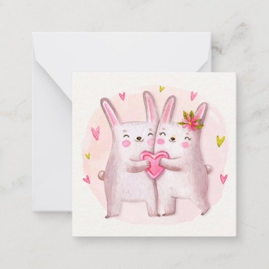 Niedlicher Valentinstag Mitteilungskarte (Vorderseite)