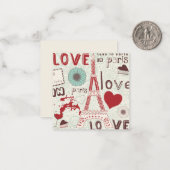 Niedlicher Valentinstag Mitteilungskarte (Vorderseite/Rückseite Beispiel)