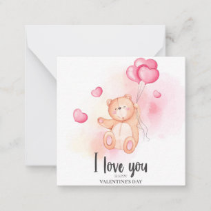 Niedlicher Valentinstag Mitteilungskarte