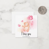 Niedlicher Valentinstag Mitteilungskarte (Vorderseite/Rückseite Beispiel)