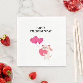 Niedlicher Valentinstag Napkins Serviette