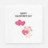Niedlicher Valentinstag Napkins Serviette (Vorderseite)