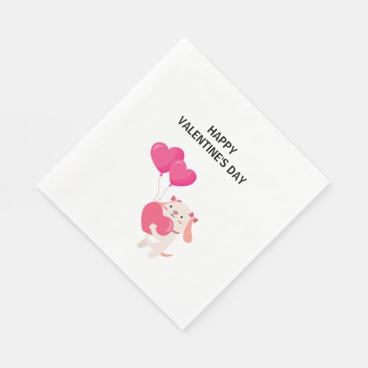 Niedlicher Valentinstag Napkins Serviette (Ecke)
