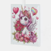 Niedlicher Valentinstag Ornament Aus Glas (Vorderseite links)