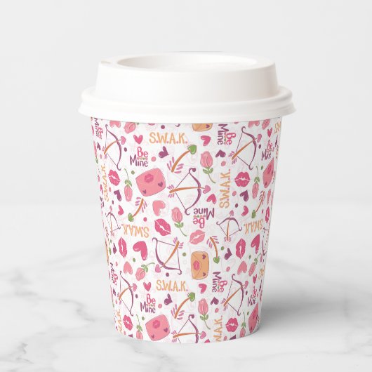 Niedlicher Valentinstag Pappbecher (Rückseite)