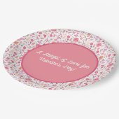 Niedlicher Valentinstag Pappteller (Schrägansicht)