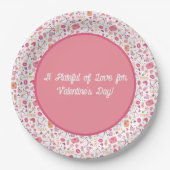 Niedlicher Valentinstag Pappteller (Vorderseite)