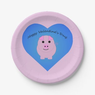 Niedlicher Valentinstag Pappteller