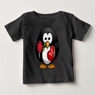 Niedlicher Valentinstag Pinguin Sonniger Cartoon Baby T-shirt