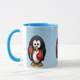 Niedlicher Valentinstag Pinguin Sonniger Cartoon Tasse