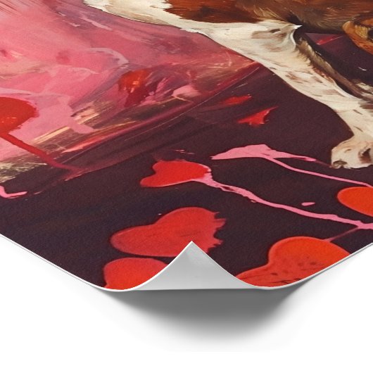 Niedlicher Valentinstag Poster (Ecke)