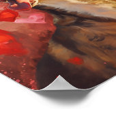 Niedlicher Valentinstag Poster (Ecke)