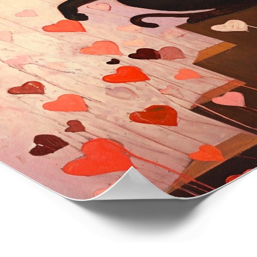 Niedlicher Valentinstag Poster (Ecke)