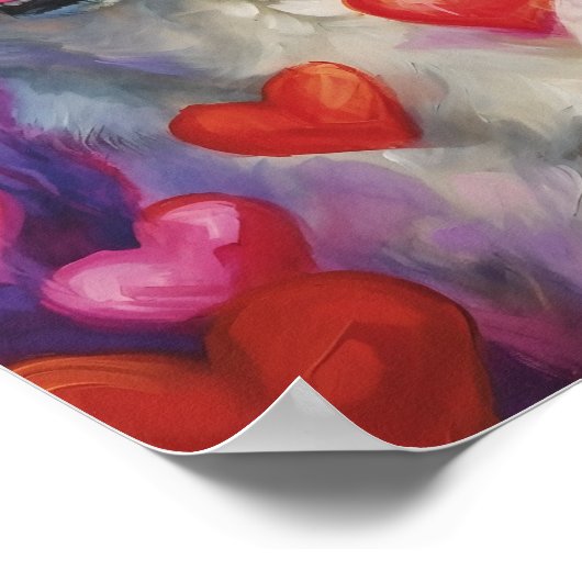 Niedlicher Valentinstag Poster (Ecke)