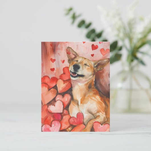 Niedlicher Valentinstag Postkarte (Stehend Vorderseite)