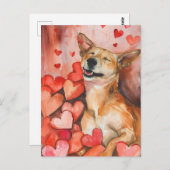 Niedlicher Valentinstag Postkarte (Vorne/Hinten)