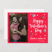 Niedlicher Valentinstag Postkarte (Vorne/Hinten)