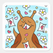 Niedlicher Valentinstag Quadratischer Aufkleber (Vorderseite)