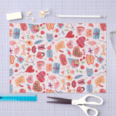 Niedlicher Valentinstag Romantisches Muster der Li Seidenpapier (Handwerk)