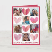 Niedlicher Valentinstag Rosa Herz Karte (Vorderseite)