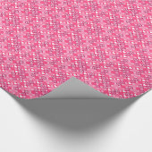 Niedlicher Valentinstag Rosa Herz und Blume Muster Geschenkpapier (Ecke)