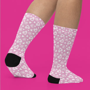 Niedlicher Valentinstag rosa Herzmuster Socken