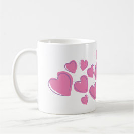Niedlicher Valentinstag Rosa Lila Sie + Me = Uns Kaffeetasse
