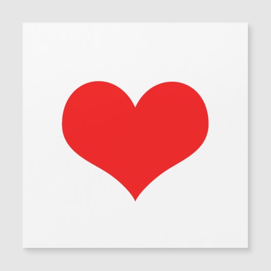 Niedlicher Valentinstag, Rotes Herz, benutzerdefin Magnetkarte (Vorderseite)