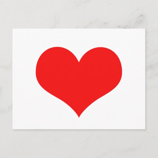 Niedlicher Valentinstag  Rotes Herz Niedlich Postkarte (Vorderseite)