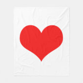 Niedlicher Valentinstag  Rotes Herz Weißes Farbtup Fleecedecke (Vorderseite)