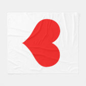 Niedlicher Valentinstag  Rotes Herz Weißes Farbtup Fleecedecke (Vorderseite (Horizontal))
