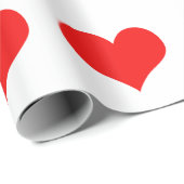 Niedlicher Valentinstag  Rotes Herz Weißes Farbtup Geschenkpapier (Rolleneckpunkt)