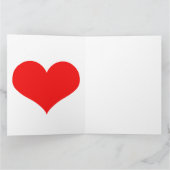 Niedlicher Valentinstag, Rotherz, benutzerdefinier Karte (Innenseite)