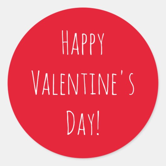 Niedlicher Valentinstag Runder Aufkleber (Vorderseite)