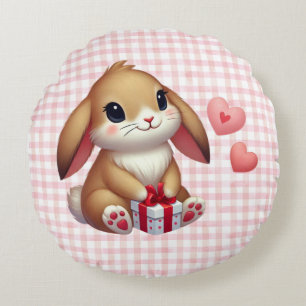 Niedlicher Valentinstag Rundes Kissen