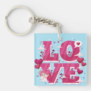 Niedlicher Valentinstag Schlüsselanhänger
