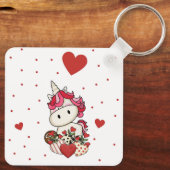 Niedlicher Valentinstag-Schlüsselanhänger Schlüsselanhänger (Rückseite)